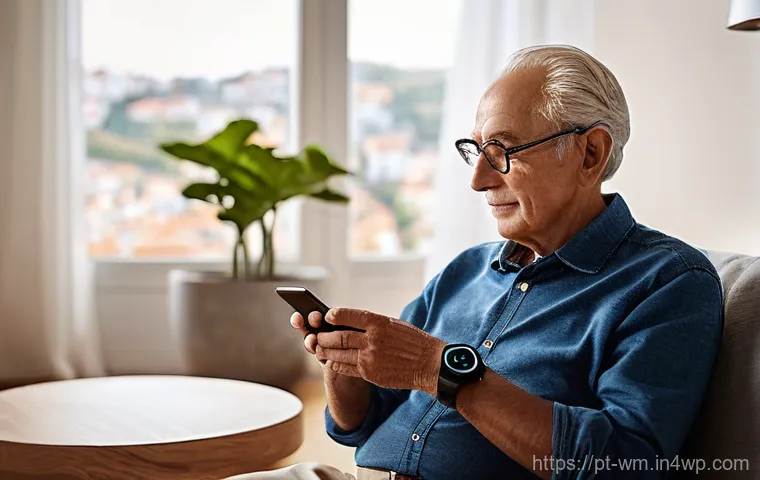 노인을 위한 혁신적인 커뮤니케이션 도구 - **Prompt:** An engaging image of an elderly Portuguese woman, with an intelligent and focused expres...